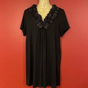 ⭐4 FOR $20⭐ Red Coral Women's Black Stretch Knit Long Top - Size Medium